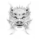 Foo Dog tattoo design idea