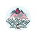Bow Hunting, Mountains, Cross tattoo design idea