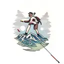 Bow Hunting, Mountains, Cross tattoo design idea