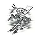 Bow Hunting, Mountains, Cross tattoo design idea