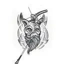 Bow Hunting, Mountains, Cross tattoo design idea