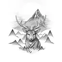 Bow Hunting, Mountains, Cross tattoo design idea