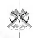 Bow Hunting, Mountains, Cross tattoo design idea