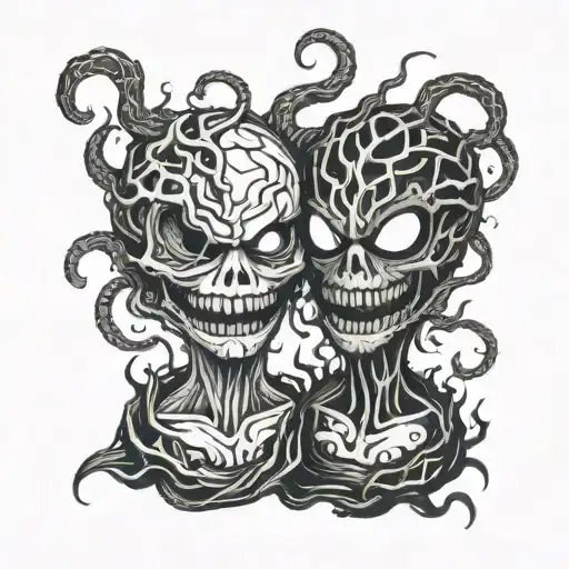 carnage and sadness tattoo design idea