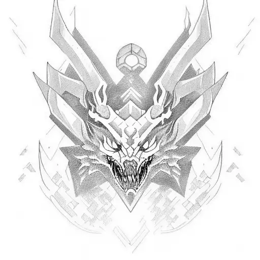 Cybernetic Sword with a dragon tattoo design idea