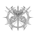 Cybernetic Sword with a dragon tattoo design idea