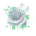 flowers, power rangers tattoo design idea