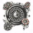 casino roulette wheel tattoo design idea