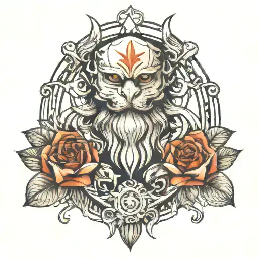 posiedon tattoo design idea