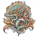 posiedon tattoo design idea