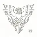 albanian double headed eagle tattoo design idea