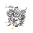 hot honey bun tattoo design idea