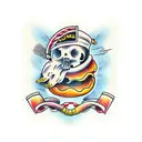 hot honey bun tattoo design idea