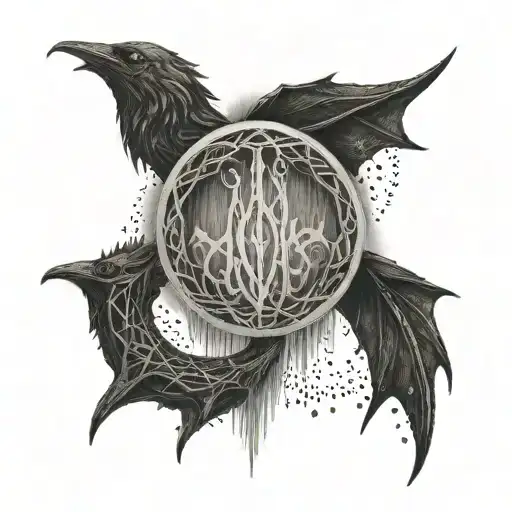 The One Ring with Elvish script and a nazgul tattoo design idea