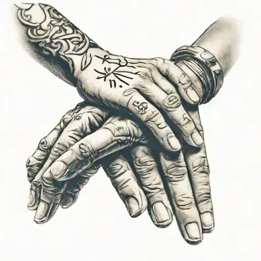 pinky promise mom and son tattoo design idea