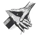 pinky promise mom and son walking tattoo design idea