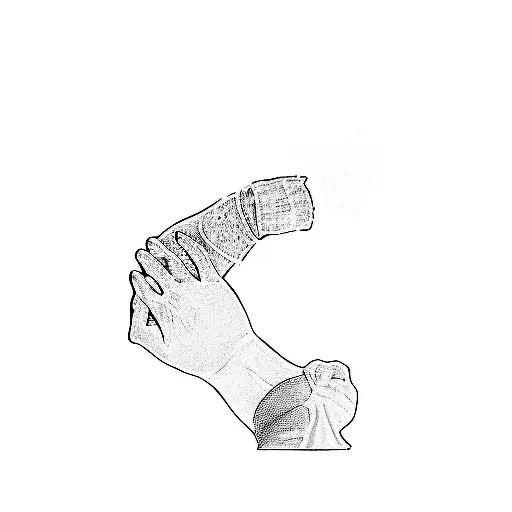 a hand with a bandage on it tattoo design idea