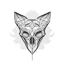 fox skull tattoo design idea