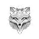 fox skull tattoo design idea