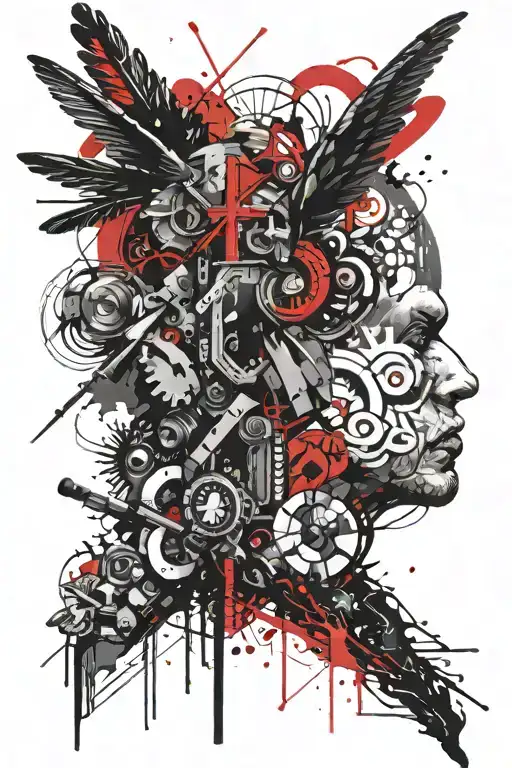 In the name of the father and son and the holy spirit, Amen tattoo design idea