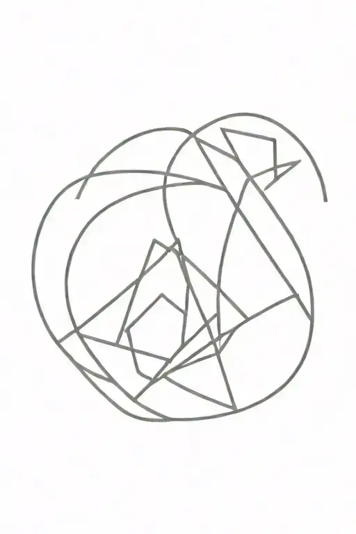 silver line tattoo design idea