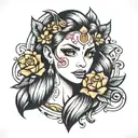 pebbles tattoo design idea