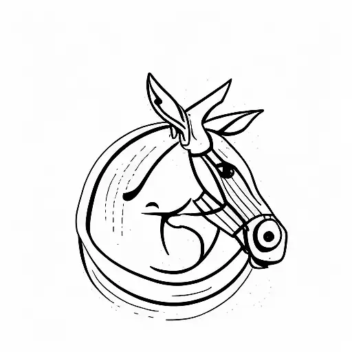 litle mule tattoo design idea