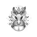 litle mule eating cookie  tattoo design idea