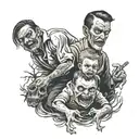 dad and son tattoo design idea