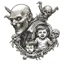 dad and son tattoo design idea