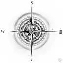 A detailed compass surrounded by a celestial map, symbolizing the client's love for adventure and exploring new horizons in both life and business tattoo design idea