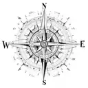 A detailed compass surrounded by a celestial map, symbolizing the client's love for adventure and exploring new horizons in both life and business tattoo design idea