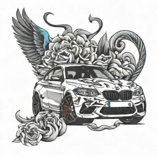 BMW M2 Competition tattoo design idea