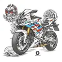 BMW M2 Competition tattoo design idea