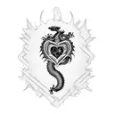 dragon scales human heart scars tattoo design idea