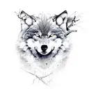 wolf whitin tree roots  tattoo design idea