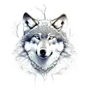 wolf whitin tree roots  tattoo design idea
