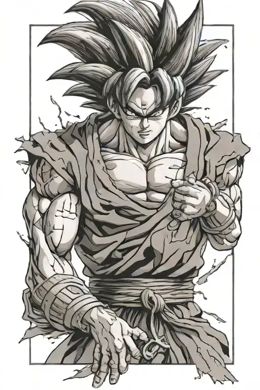 goku tattoo design idea