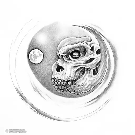 2.66% moon and saggitarus with date 3feb 2000 tattoo design idea