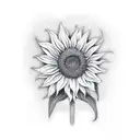 Sunflower tattoo design idea