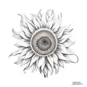 Sunflower tattoo design idea
