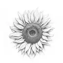 Sunflower tattoo design idea