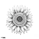 Sunflower tattoo design idea