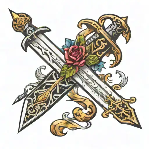 double edged sword  tattoo design idea