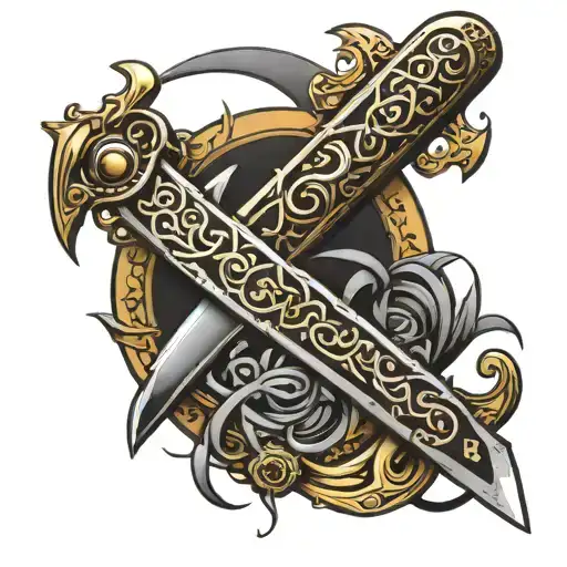 islamic sword  tattoo design idea