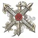 double edged sword  tattoo design idea