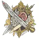 double edged sword  tattoo design idea