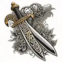 islamic sword  tattoo design idea