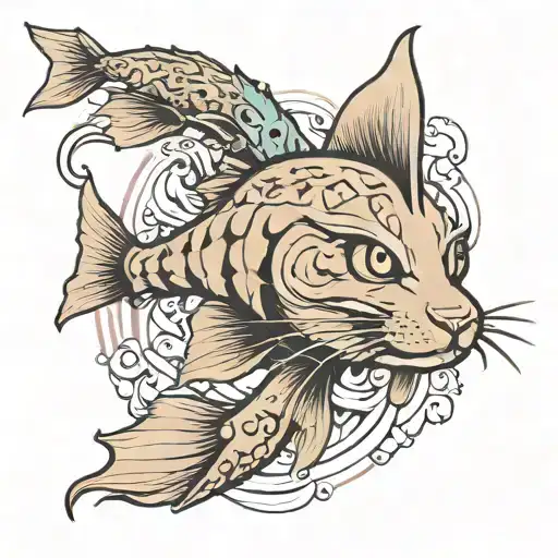 catfish tattoo design idea