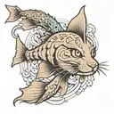 catfish tattoo design idea